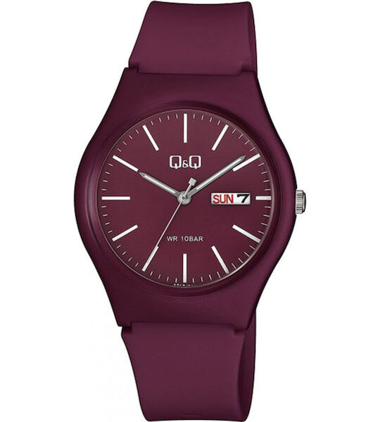 Q&Q Μπορντό Women's Watch A212J011Y