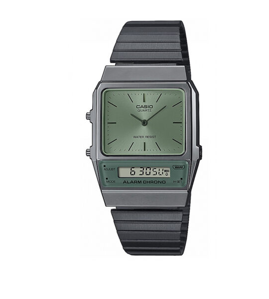 Casio Vintage με Μαύρο Μπρασελέ AQ-800ECGG-3AEF