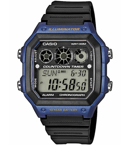 Casio Illuminator Blue Ψηφιακό ΑΕ-1300WH-2AVEF