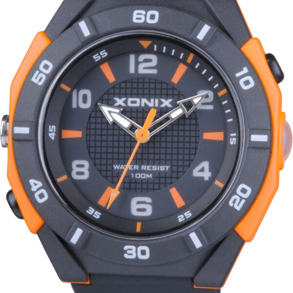 Xonix Ανδρικό Ρολόι Με μαυρό καουτσούκ λουράκι CAQ-004