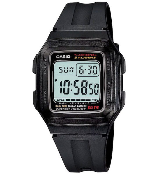 Casio- Καουτσούκ-F-201WA-9A