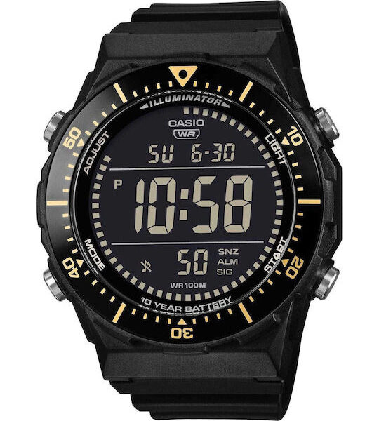Casio-Collection Black Rubber Strap- AE-1700H-1B