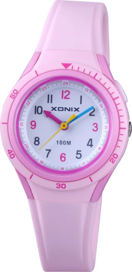 Xonix Γυναικείο Ρολόι Με σομόν καουτσούκ λουράκι ΑΒΗ-001
