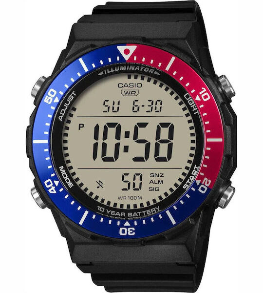 Casio-Collection Black Rubber Strap-AE-1700H-1A2VEF