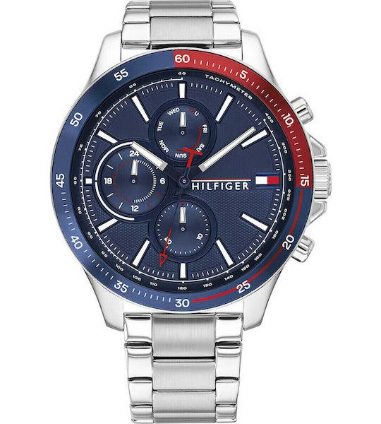 Tommy Hilfiger Αντρίκο Ρολόι Χρονογράφος Με Μεταλλικό 1791718