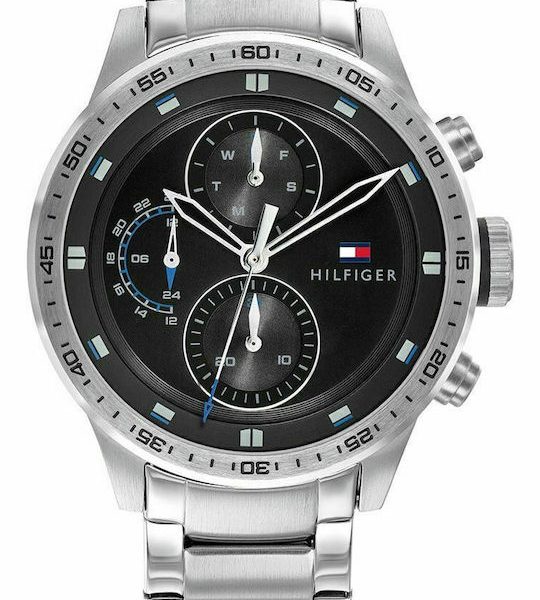 Tommy Hilfiger Αντρίκο Ρολόι Χρονογράφος Με Μεταλλικό Μπρασελέ 1791805