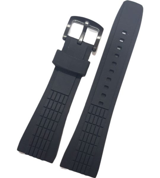 Seiko Λουρί Velatura  μαύρο από καουτσούκ 26mm